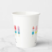 夏のポップシクルアイスクリーム誕生日パーティー 紙コップ (左)