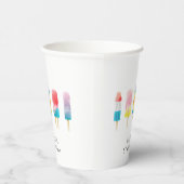 夏のポップシクルアイスクリーム誕生日パーティー 紙コップ (右)