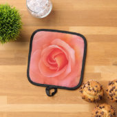 夏のポップ・アートのサンゴバラ花写真 鍋敷き (トップダウン)