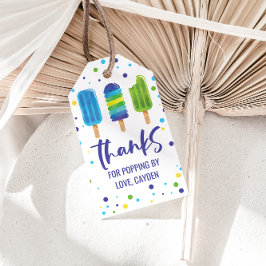 夏のポップ・アートの誕生日ギフトラベル ギフトタグ