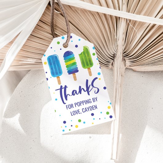 夏のポップ・アートの誕生日ギフトラベル ギフトタグ