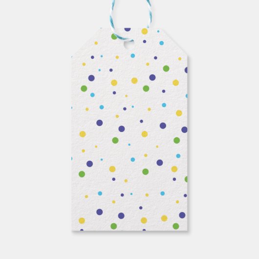 夏のポップ・アートの誕生日ギフトラベル ギフトタグ (裏面)