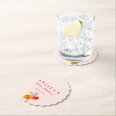 夏のポピーの赤ちゃんシャワー ペーパーコースター (インサイチュ)