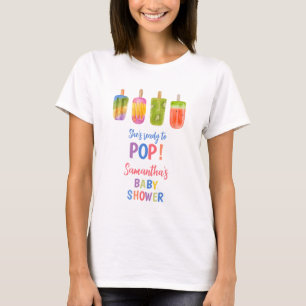 夏のポプシクルママ赤ちゃんシャワー Tシャツ