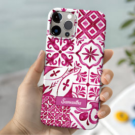 夏のマジョリカ赤シチリア地中海風 iPhone 15ケース