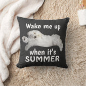 夏のマルチーズ クッション (ブランケット)