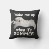 夏のマルチーズ クッション (裏面)