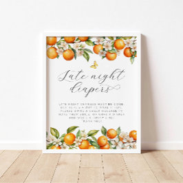 夏のミカン蝶の深夜おむつ ポスター