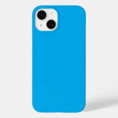 夏のミニマルスタイルにぴったりなソリッドシアンブルーの背景 Case-Mate iPhoneケース (裏面)