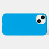 夏のミニマルスタイルにぴったりなソリッドシアンブルーの背景 Case-Mate iPhoneケース (裏面 (横))