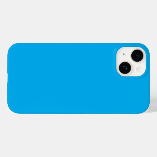 夏のミニマルスタイルにぴったりなソリッドシアンブルーの背景 Case-Mate iPhoneケース (裏面 (横))