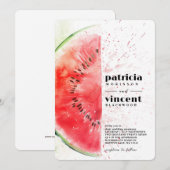 夏のメロン ウェディング 招待状 (正面/裏面)