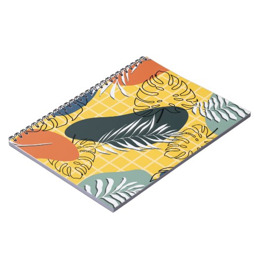 夏のメンフィスのシームレスなパターン、抽象芸術の形状 ノートブック (左側)