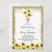 夏のメーソンジャーのブライダルシャワーの招待状 招待状 (正面)