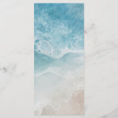 夏のモダンビーチ結婚式メニューカード メニュー (裏面)