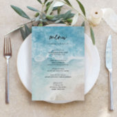 夏のモダンビーチ結婚式メニューカード メニュー