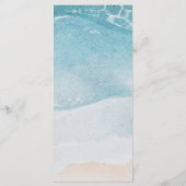 夏のモダンビーチ結婚式メニューカード メニュー (裏面)