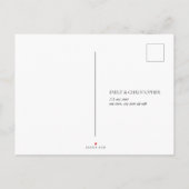 夏のモダンワイルドフラワー水彩結婚式RSVP インビテーションポストカード (裏面)