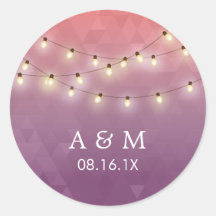 夏のモダン文字列ライトパープル結婚式の引き出物