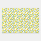 夏のモダン果実の模様 ラッピングペーパーシート (正面)