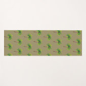 夏のモダン植物性のヤシの木がベージュ ヨガマット (正面(横))