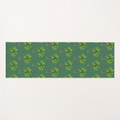 夏のモダン植物性ヤシの木が緑 ヨガマット (正面(横))