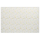 夏のモダン鮮やかな黄色のレモンのフルーツパターン ファブリック (ファットクウォーター)