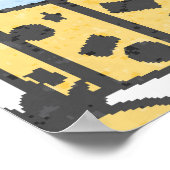 夏のモンスター、カラフルのシームレスなパターン ポスター (角)