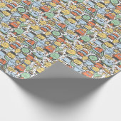 夏のモンスター、カラフルのシームレスなパターン ラッピングペーパー (角)