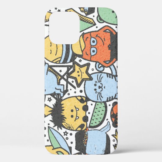 夏のモンスター、カラフルのシームレスなパターン Case-Mate iPhoneケース (裏面)