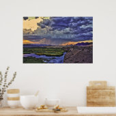 夏のモンスーンズウォールアート ポスター (キッチン)