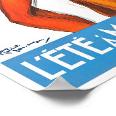 夏のモンテカルロモナコフランスヴィンテージ旅行 ポスター (角)