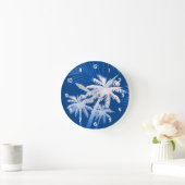 夏のヤシの木 ラウンド壁時計 (ホーム)