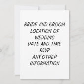 夏のユニーク結婚式招待状 招待状 (裏面)