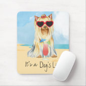 夏のヨークシャーテリア マウスパッド (マウス)