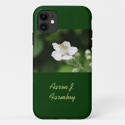 夏のラズベリーの花 グリーン iPhone 5 ケース Case-Mate iPhoneケース (裏面)