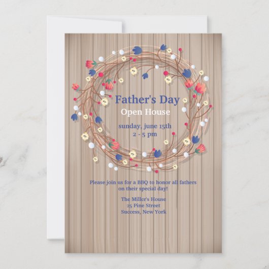 夏のリース招待状 招待状 (正面)