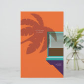 夏のレイアウトのポスター 便箋 (スタンド正面)