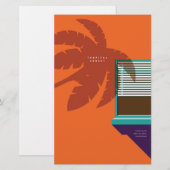 夏のレイアウトのポスター 便箋 (正面/裏面)