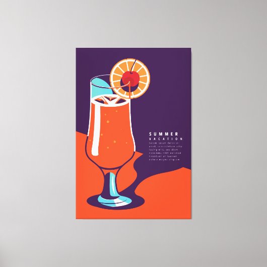 夏のレイアウト キャンバスプリント (正面)