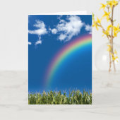 夏のレインボーグリーティングカード カード (黄色い花)