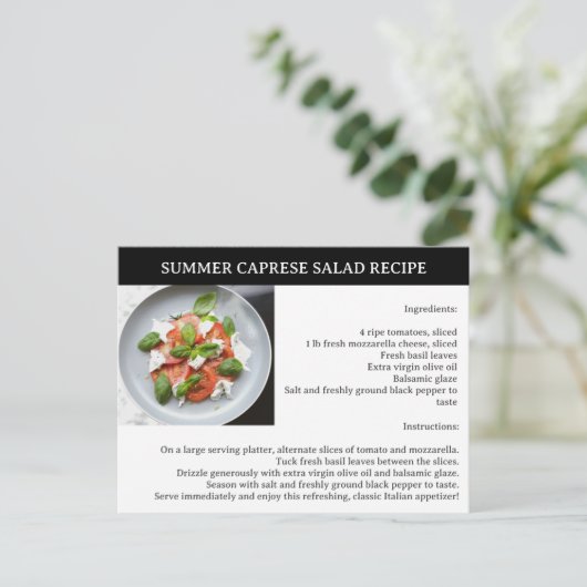 夏のレシピ不動産仲介業者または実在エテート ポストカード (スタンド正面)