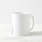 夏のレトロな夕日とヤシの木 コーヒーマグカップ (正面右)