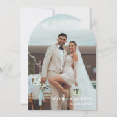 夏のレトロピンクとオレンジの結婚式招待状 招待状 (裏面)