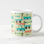 夏のレトロホイールスクーター車ワゴントラック ジャンボコーヒーマグカップ (右)