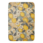 夏のレモンと白い花 バスマット (正面縦)