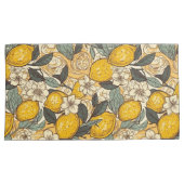 夏のレモンと白い花 枕カバー (正面右)