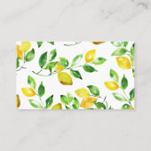 夏のレモンと葉 プレイスカード (裏面)