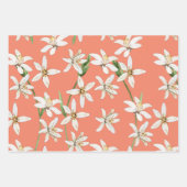 夏のレモンはオレンジ色に咲く ラッピングペーパーシート (正面)