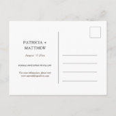 夏のレモンウェディングデートを保存 インビテーションポストカード (裏面)